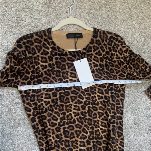 New with Tags Zara Leopard Print Lightweight Sweater Top Size XL - Picture 6 of 7